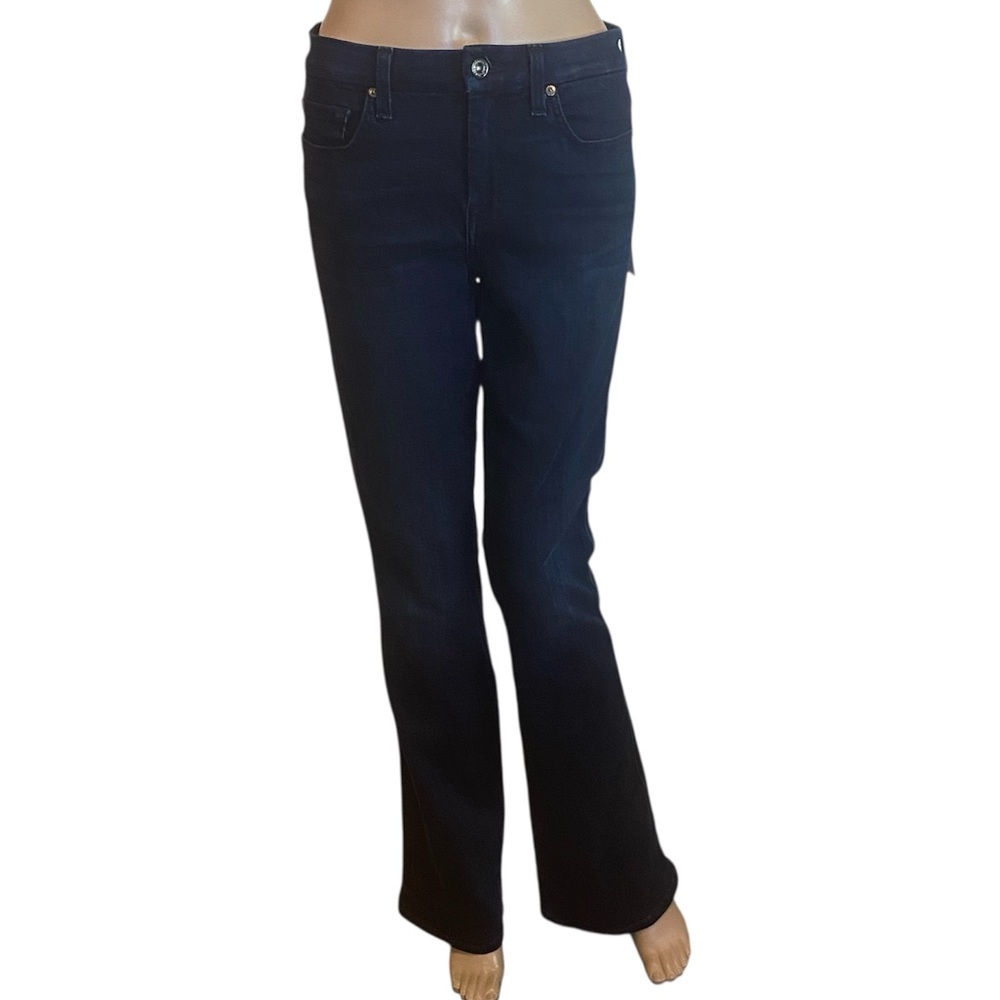 7 For All Mankind A Pocket Flare Wide Leg Dark Blue Wash Jeans Size 28 Long NWT